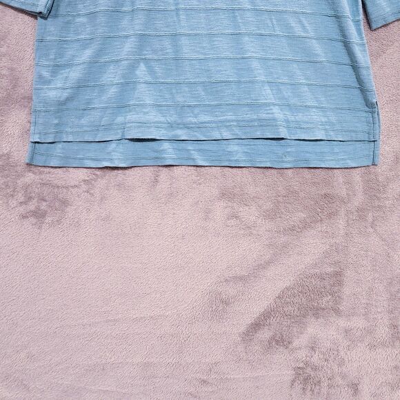 Habitat Womens Light Blue Wide Ribbed 100% Cotton Blouse Size Small Oversized - Picture 3 of 11